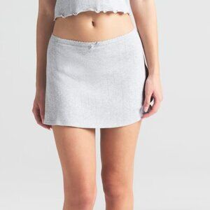 SKIMS Drop Needle Pointelle Mini Skirt - Heather Grey - Small - SOLD OUT!!